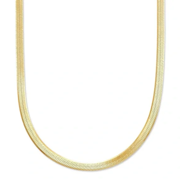 24k gold plated herringbone layering necklace authentic, Brand NEW! trending 22’ - Picture 10 of 14